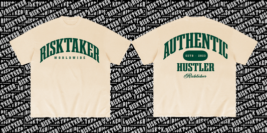 RISKTAKER "Authentic Hustler" Shirt (Cream)