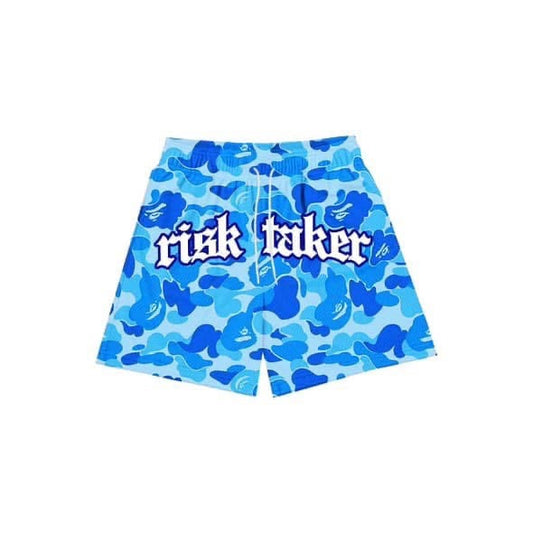 RISKTAKER Camo Blue Mesh Short