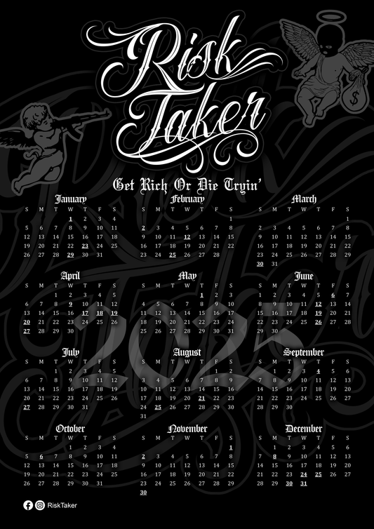 RISKTAKER CALENDAR YEAR 2025