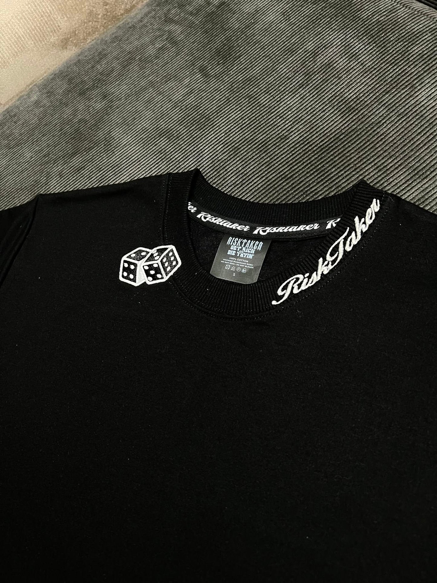 RISKTAKER "  Embroidery Dice " l BLACK