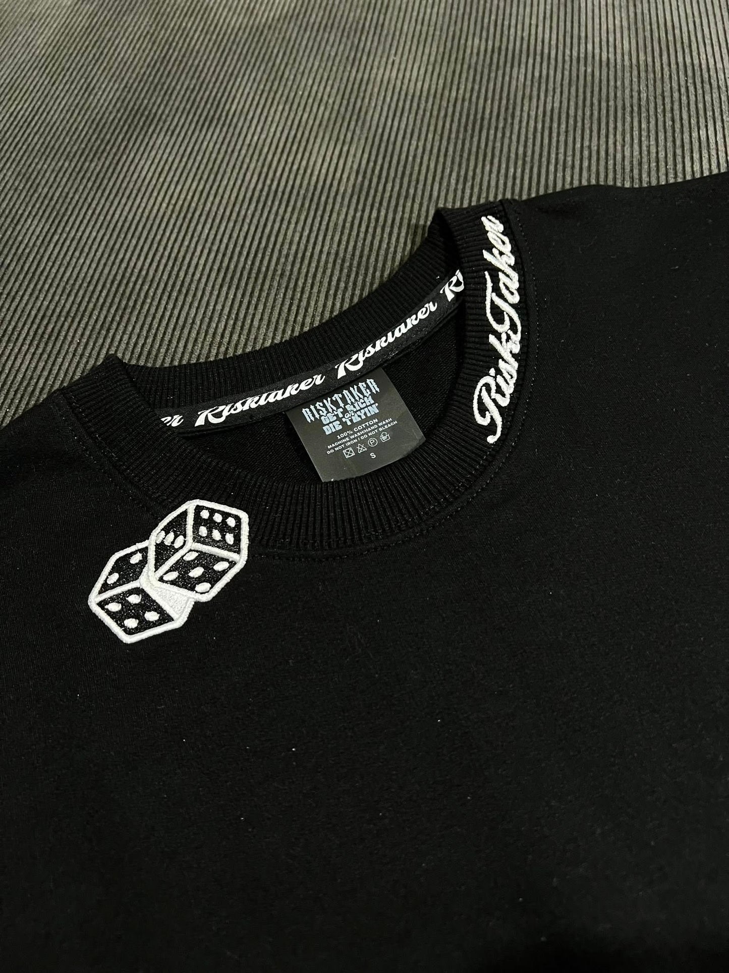 RISKTAKER "  Embroidery Dice " l BLACK