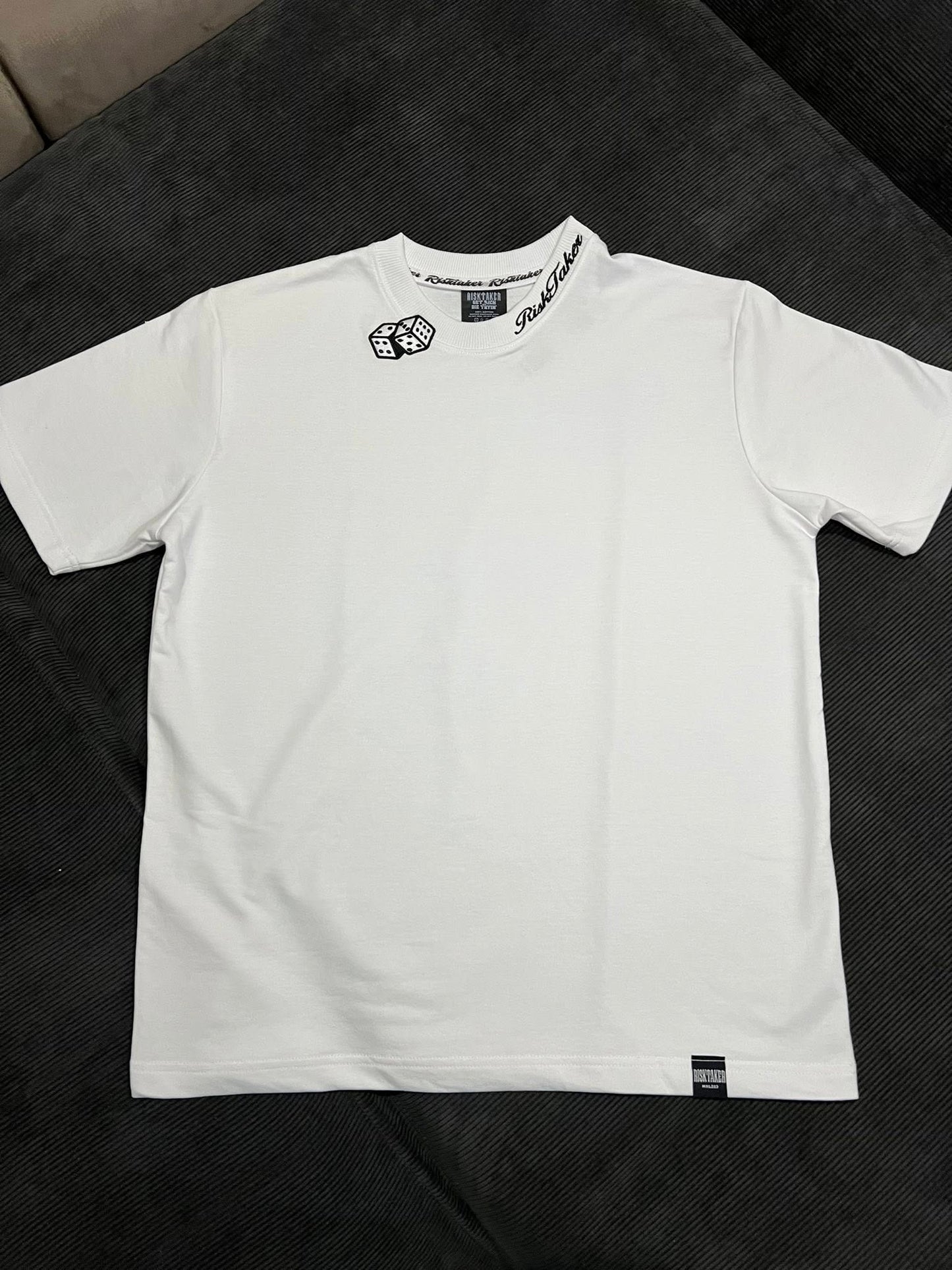 RISKTAKER "  Embroidery Dice " l WHITE