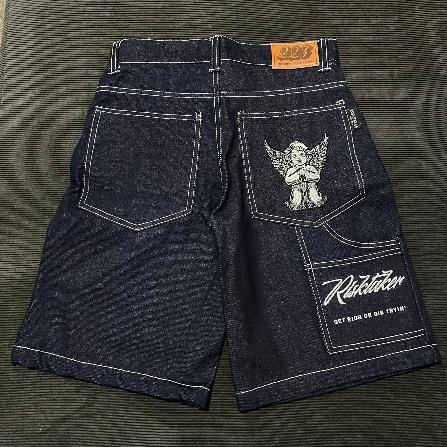 RISKTAKER " Jorts Denim Navy blue "