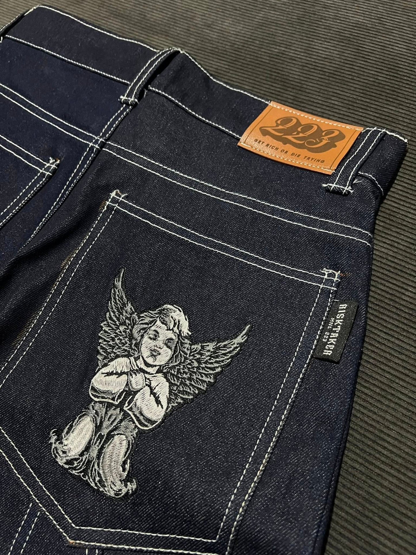 RISKTAKER " Jorts Denim Navy blue "